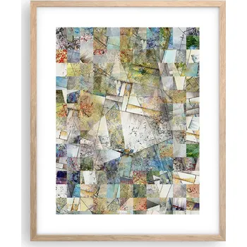 Obraz Obraz plakát na zeď v rámu světlý dub 40x50 abstrakce plakáty do obývacího pokoje