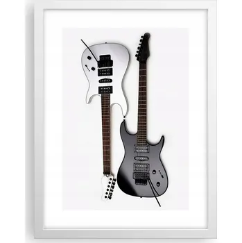 Obraz Obraz plakát v bílém rámu do obýváku 30x40 hudba foto plakáty na zeď