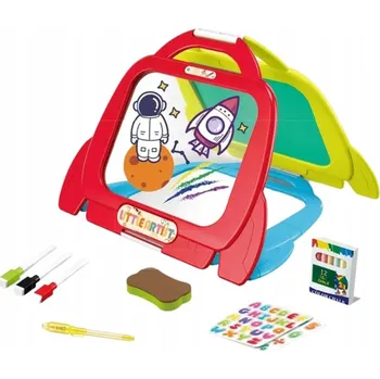 Kancelářský nábytek MAGNETICKÁ KŘÍDOVÁ TABULE 3V1 NA KRESLENÍ + PŘÍSLUŠENSTVÍ, STÍRATELNÁ ZA SUCHA