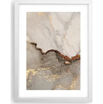 Obraz Obraz plakát v bílém rámu do obýváku 30x40 abstrakce plakáty na zeď