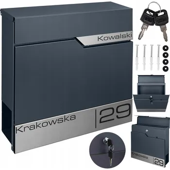 Poštovní schránka Poštovní schránka s novinami M-TEC, šedá