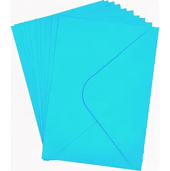 Obálka OBÁLKA OBDÉLNÍKOVÁ C6 11,4 cm x 16,2 cm MODRÁ 120g 10 kusů