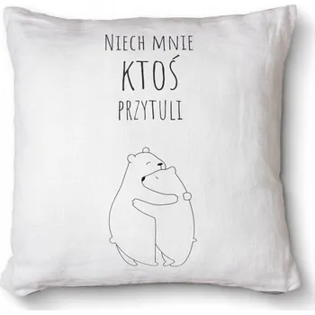 Polštář Dekorativní Polštář na spaní s potiskem 40x40 - Někdo mě obejme