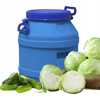 Obraz BECZKA plastikowa 45L K NAKLÁDÁNÍ ZELÍ FERMENTAČNÍCH OKUREK, potravin ATEST