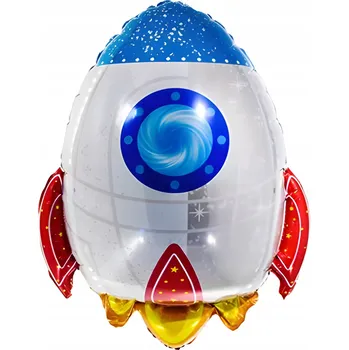 Balónek Fóliový balónek RAKETA KOSMICKÁ 75x61cm