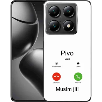 Pouzdro na mobilní telefon Gelový kryt mmCase na Xiaomi 14T Pro - pivo volá bílé pozadí