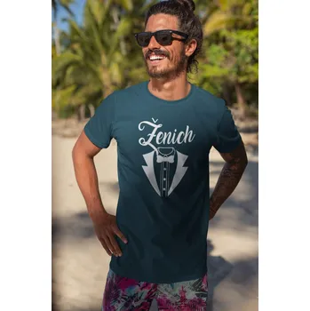 Pánské tričko Pánské tričko Ženich Barva: Petrolejová modrá, Velikost: XL