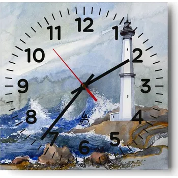 Hodiny Kuchyňské nástěnné hodiny 30x30 Lucerna Skleněné hodiny do obývacího pokoje Moderní Tiché