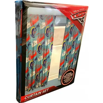 Příslušenství pro záclonu a závěs Závěsy do oken Auta Disney 168 x 183 cm pro děti Cars Zygzak a Burák