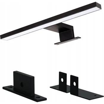 Nástěnné svítidlo LED KOUPELNOVÉ NÁSTĚNNÉ SVÍTIDLO 5W LAMPA NAD ZRCADLO/SKŘÍŇKU 3V1 ČERNÁ 30 cm
