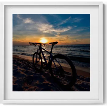 Obraz Dekorativní nástěnný obraz v rámu s grafikou Kolo Baltské moře 50x50 cm