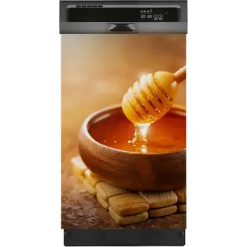 Obraz Dárek foto-magnet na myčku Nápis Med v misce 45x70