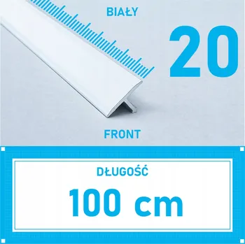 soklová lišta Přechodová lišta prahová TEOWNIK 20mm BÍLÁ MATNÁ 1m