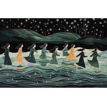 Plakát Plakát Noční průvod bez rámu 91,5 x 60 cm