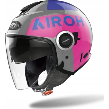 Helma na motorku přilba HELIOS Up, AIROH (lesklá růžová) 2023 Velikost: XL