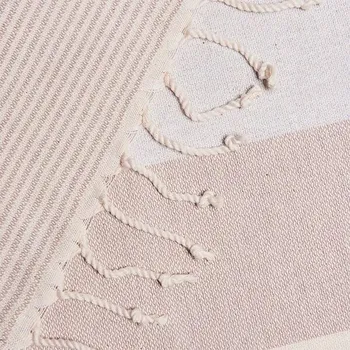 Ručník Hammam ručník CRUISE 100% přírodní bavlna YEYE Béžovo-světle šedý