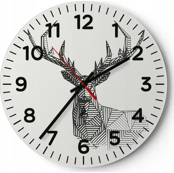 Hodiny Kuchyňské nástěnné hodiny 30x30 Abstrakce Moderní skleněné hodiny Tiché