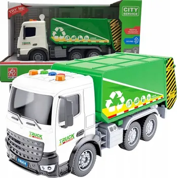 autíčko Popelářské auto Truck pro děti na svoz odpadu Pohon světla