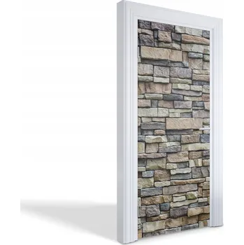 Fototapeta Ozdobná dekorativní fólie na dveře, nábytek, skříň - Kamenná zeď 95x205 cm