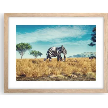 Obraz Obraz plakát v rámu světlý dub do obýváku 40x30 abstrakce foto na zeď