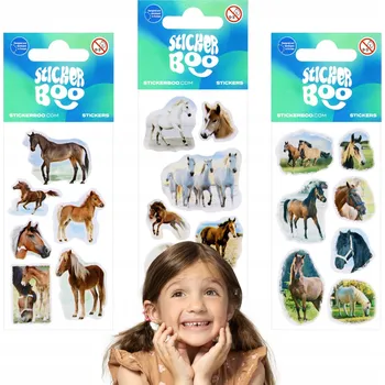 samolepka Sada nálepek pro děti, samolepky koně
