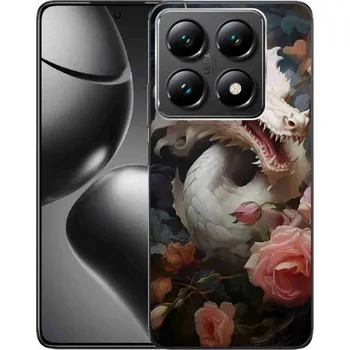 Pouzdro na mobilní telefon Gelový kryt mmCase na Xiaomi 14T Pro - bílý drak