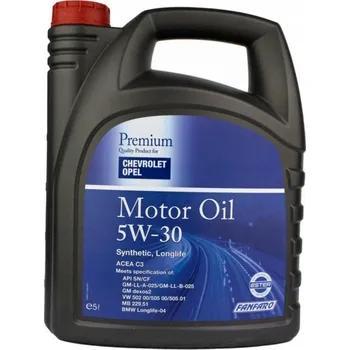 Motorový olej Fanfaro (oleje určené pro) olej pro Opel/Chevrolet 5W30 5L C3/SN/CF/ 502.00