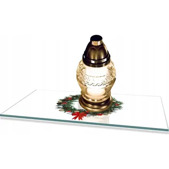 Obraz Stojan hřbitovní svíčka tvrzené sklo 52 x 30 x 4 cm