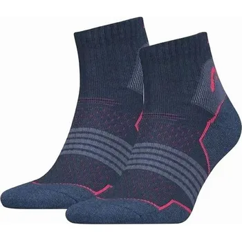 Dámské ponožky PONOŽKY čtvrtletní ponožky HEAD , 2 ks PINK -modré, 39-42