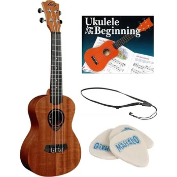 Ukulele LAG TKU8C SET Natural Koncertní ukulele