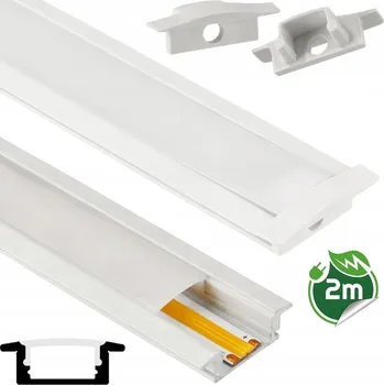 LED páska LED profil LED-ONE zapuštěný bílý 2 m s PVC krytem