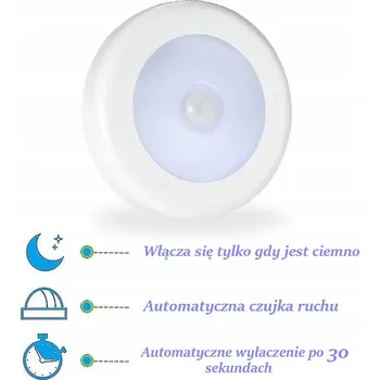 Lampička LED lampa s pohybovým senzorem PIR Lampa na baterie Noční Bezdrátová