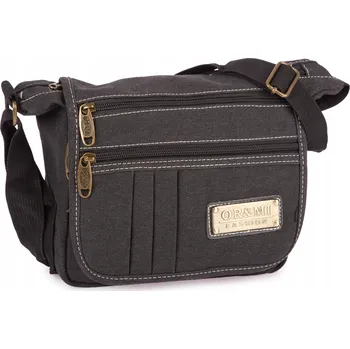 Pánská taška/brašna přes rameno s klopou, vintage styl, plátěná