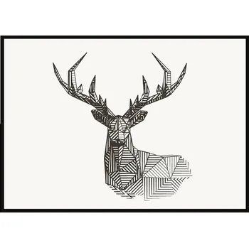 Obraz OBRAZ PLAKÁT V RÁMU 53x73 cm Jelen P832