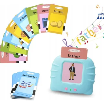 Čtečka karet pro výuku anglických slovíček, vzdělávací sada 112 karet / 224 slovíček