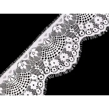 Francouzská krajka šíře 90 mm, malé, 1 bílá