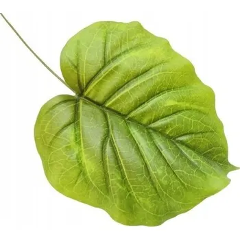 umělá květina VELKÝ ZELENÝ pogumovaný LIST realistický pro aranžmá, věnec, kytici, stonek