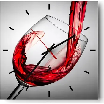 Hodiny Nástěnné hodiny do kuchyně 30x30 Sklenice Stylové hodiny na skle Loft Tiché