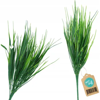 umělá květina Sztuczne liście gałązki do stoików zielone kytice na balkon do vázy tráva