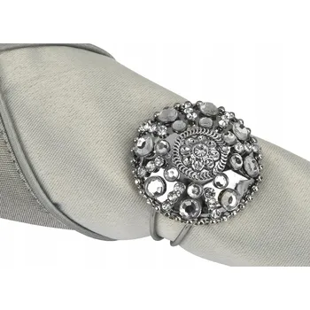 Prsten Kroužek na ubrousky stříbrná 4 cm