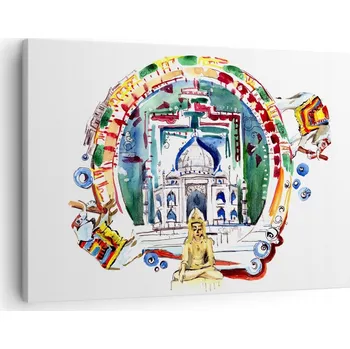 Obraz Obraz na plátně do obýváku ložnice 70x50 Buddha foto obrazy na zeď