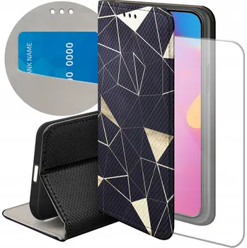 Pouzdro na mobilní telefon Flipové pouzdro Hello Case pro Samsung Galaxy A8 2018 zlaté