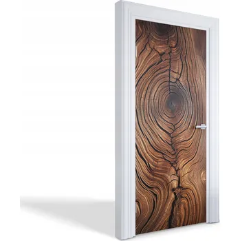 Fototapeta Dekorativní nálepka na dveře, skříň, nábytek - dřevěná květinová řezba 95x205 cm