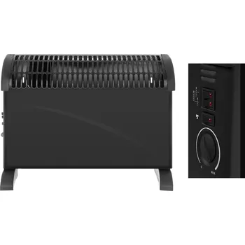 Přímotop Elektrický konvektor Volteno ČERNÝ MODERNÍ KONVEKTOR TURBO 2000 W
