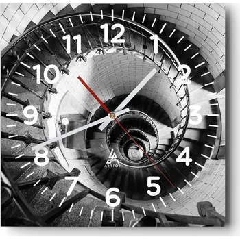 Hodiny Nástěnné hodiny do obýváku 40x40 Architektura Bezhlučné hodiny na skle Tiché