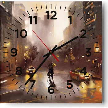 Hodiny Nástěnné hodiny do obýváku 40x40 Jork Tiché hodiny na skle Bezhlučné