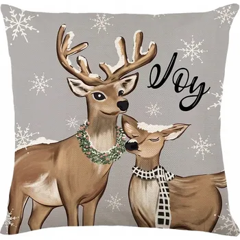 Povlak na polštářek Dekorativní povlak na polštář Vánoční šedý Dva Sobí Joy 45x45
