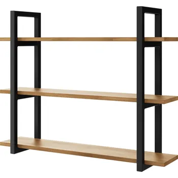 police Závěsná police industrial loft kov dub 160 cm