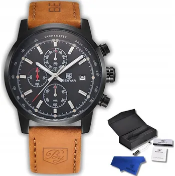 Hodinky PÁNSKÉ HODINKY BENYAR KLASICKÉ ELEGANTNÍ CHRONOGRAF DATUMOVKA