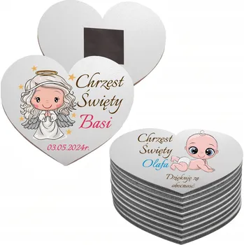 Svatební dekorace Poděkování pro hosty Decortrend magnety ve tvaru srdce 10 kusů